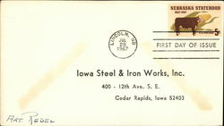 Iowa Steel & Iron Works, Inc., 400-12th Ave. S.E Cedar Rapids, IA First Day Covers First Day Cover First Day Cover