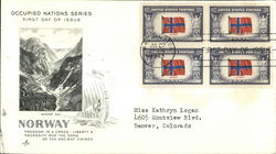Occupied Nations Series, First Day of Issue, Norway First Day Cover