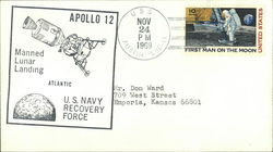Apollo 12 Manned Lunar Landing, Atlantic, U.S. Navy Recovery Force First Day Cover