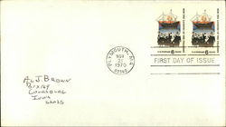 1620 The Landing of the Pilgrims 6 Cents Stamp, First Day of Issue First Day Cover