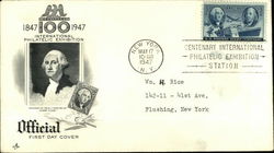 100 International Philatelic Exhibition, 1847 1947 Official First Day Cover First Day Covers First Day Cover First Day Cover