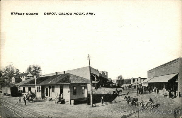 Street Scene, Depot Calico Rock Arkansas