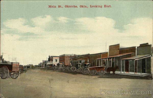 Main Street, Looking East Okarche Oklahoma