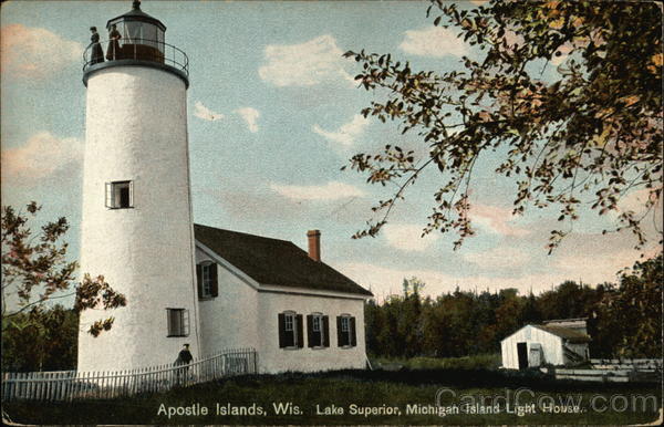 Lake Superior, Michigan Island Light House La Pointe Wisconsin