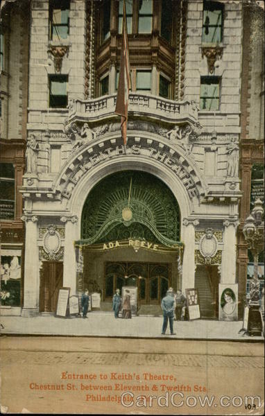 Entrance to Keith's Theatre Philadelphia Pennsylvania