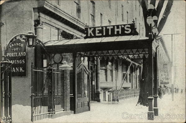 Keith's New Theatre - Congress Street Entrance to Subway Portland Maine