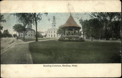 Scenic View of Reading Common Massachusetts Postcard Postcard