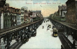 Bowery, North of Grand Street New York, NY Postcard Postcard