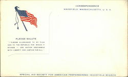 Pledge Salute Wakefield, MA Postcard Postcard