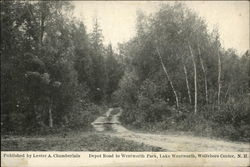 Depot Road to Weltworth Park, Lake Wentworth Postcard