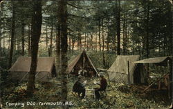 Camping Out Postcard
