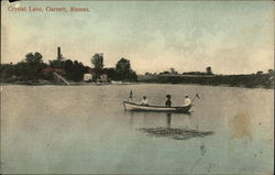 Crystal Lake Garnett, KS Postcard Postcard