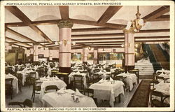 Portola-Louvre, Powell and Market Streets Postcard