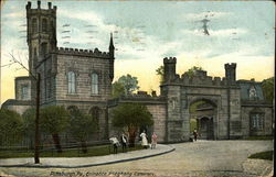 Allegheny Cemetery - Entrance Pittsburgh, PA Postcard Postcard