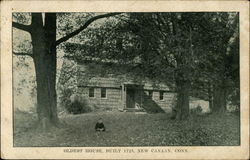 Oldest House - Built 1725 New Canaan, CT Postcard Postcard