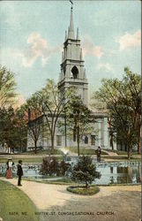 Winter St. Congregational Church Bath, ME Postcard Postcard