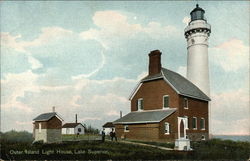 Outer Island Light House La Pointe, WI Postcard Postcard