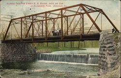 Illinois Traction Street R.R. Bridge Danville, IL Postcard Postcard