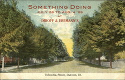 Columbia Street Danvers, IL Postcard Postcard