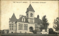 The Talcott Library, Northfield Seminary Postcard
