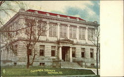 Carnegie Library Mattoon, IL Postcard Postcard