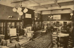 Interior of Library Postcard