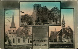 Group of Churches Kalispell, MT Postcard Postcard