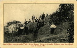 Overlooking the Arcadia Valley from Sunset Rock on Arcadia Heights Near the Ozark Inn Ironton, MO Postcard Postcard