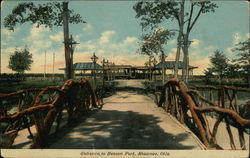 Entrance to Benson Park Postcard