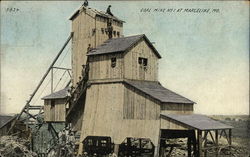 Workers Posing at Coal Mine Postcard