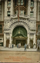 Entrance to Keith's Theatre Philadelphia, PA Postcard 