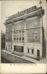 Street View of New Mishler Theater Postcard