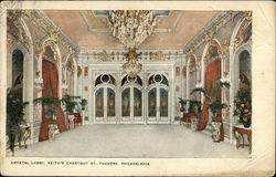 Keith's Chestnut Street Theatre - Crystal Lobby Postcard