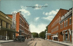 College Street, Looking West Oberlin, OH Postcard Postcard