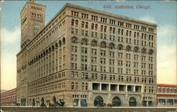 Street View of Large Auditorium Chicago, IL Postcard Postcard