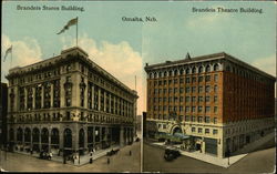 Brandeis Stores & Brandeis Theatre Buildings Postcard