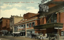 Griswold Street showing Miles Theatre Postcard