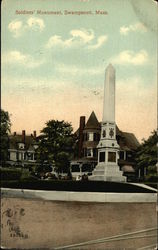 Soldiers Monument Swampscott, MA Postcard Postcard