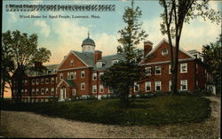 Wood Home for Aged People Lawrence, MA Postcard Postcard