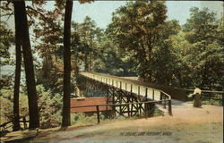 The Bridge Lake Pleasant, MA Postcard Postcard