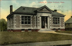 Library Indian Orchard, MA Postcard Postcard