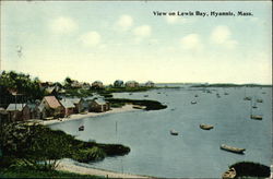 View on Lewis Bay Hyannis, MA Postcard Postcard