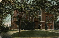 Street View of Town Hall Postcard