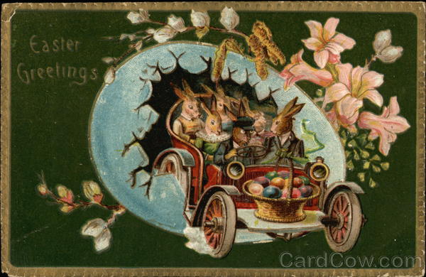 Easter Greetings With Bunnies