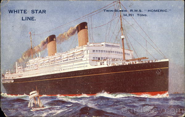 White Star Line, Twin-Screw R.M.S. Homeric, 34,351 Tons