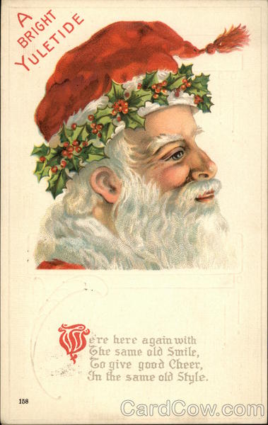 A Bright Yuletide - Santa Head Profile Santa Claus