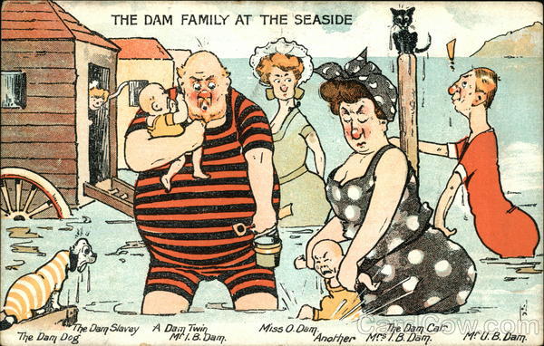 The Dam Family at the Seaside The Whole Family