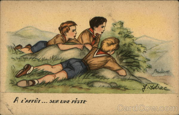 A L'Afflit ... Sur Une Piste - French Boy Scouts