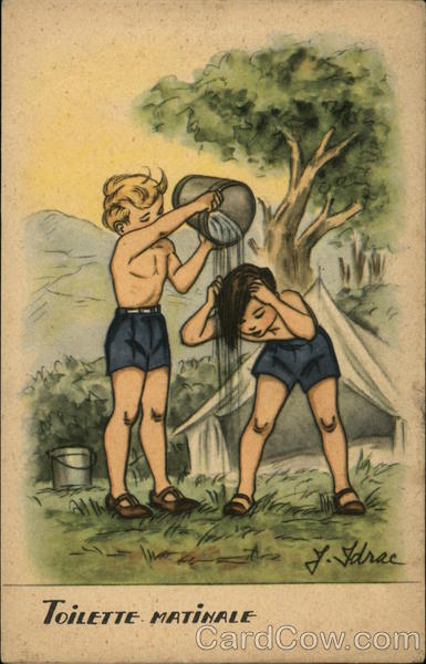 Toilette Matinale - French Boy Scouts