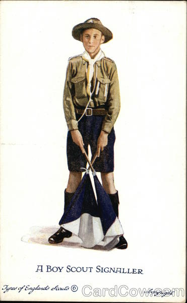 A Boy Scout Signaller Boy Scouts